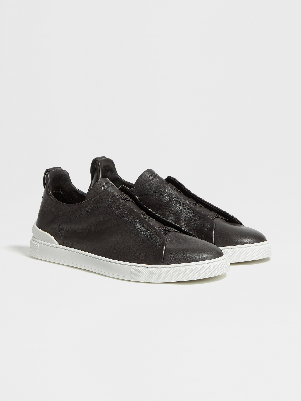 Dark Brown Soft Calf Triple Stitch™ Low Top Sneakers